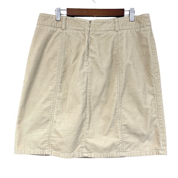 Eddie Bauer Corduroy Skirt Womens 14 Short Minimalist School Girl Light Academia - Picture 2 of 8